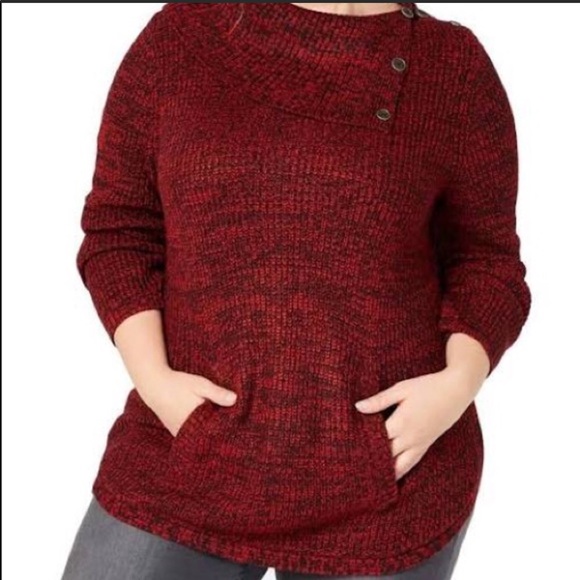 Style & Co Women's Pullover Envelope Neck Sweater - Picture 1 of 6